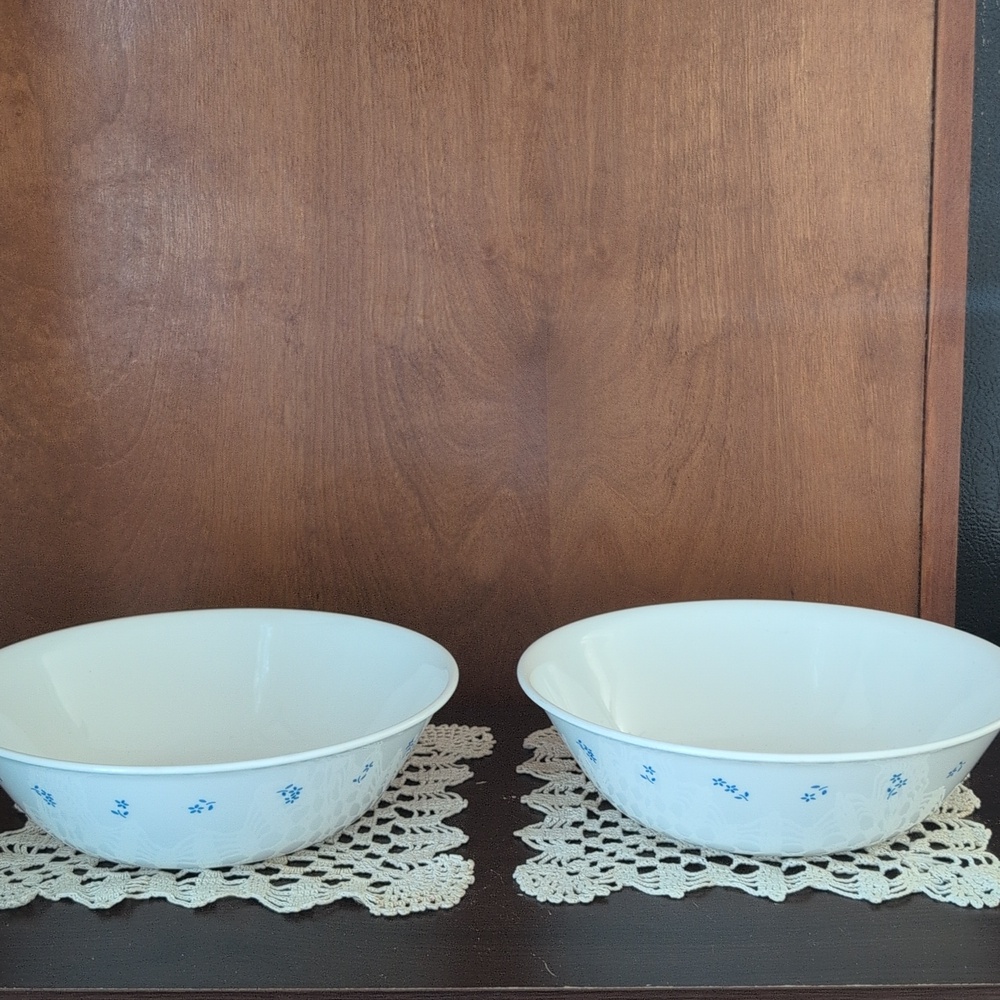 Corelle Provincial Blue 1 Quart Serving Bowls Set of 2 - Picture 4 of 11